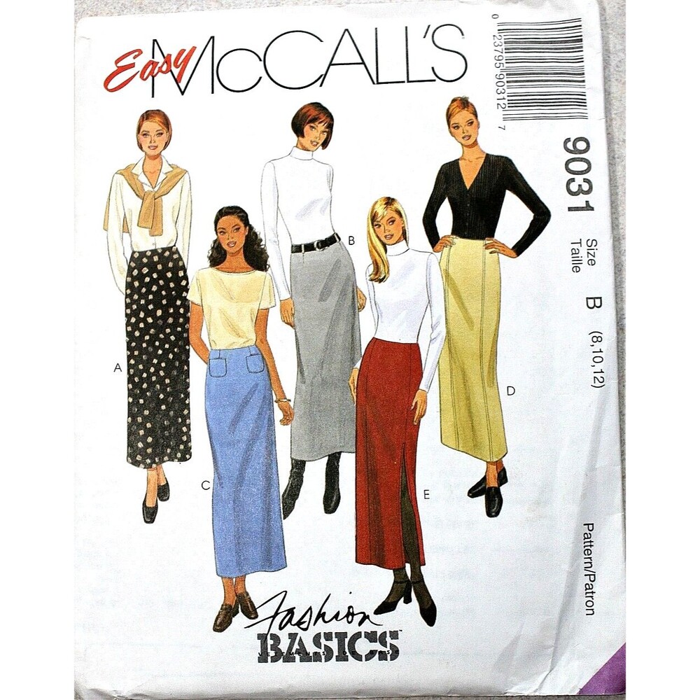 Vintage McCALL'S Easy Sewing Pattern 9031 Misses' Skirts ~ Sz. 8 - 10 - 12 Uncut